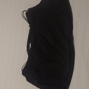 Black swim skirt with attached bottoms